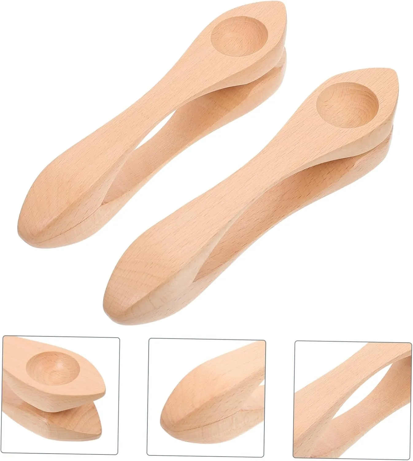 2PCS Wooden Musical Spoons for Safe Percussion Instruments for Performance for Kindergarten Musical Activities Enhance Rhythm Skills Design