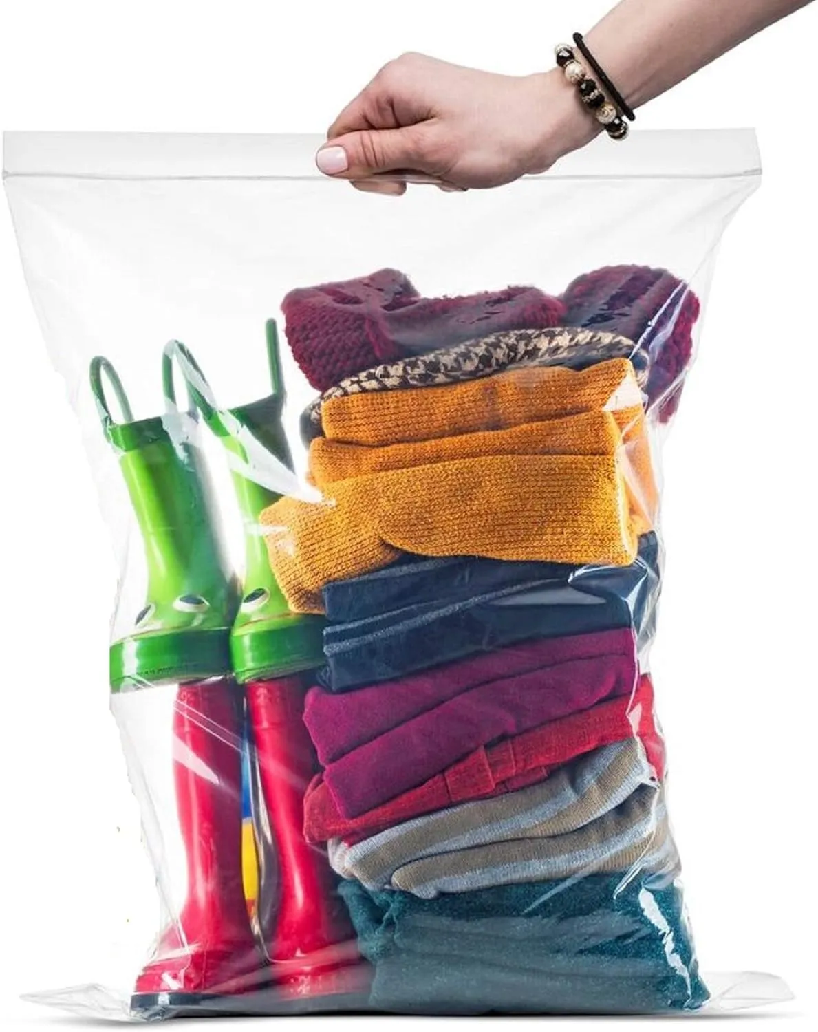 3 GALLON Large Regular Roaster Food Storage Bags, Resealable Top, BIG 3.5 Gallon Size Plastic Bags, 16" x 18", Clear, Pool, Beach, Hiking, Camping, BBQ, Packing & Protecting from Dirt, Dust, BPA Free