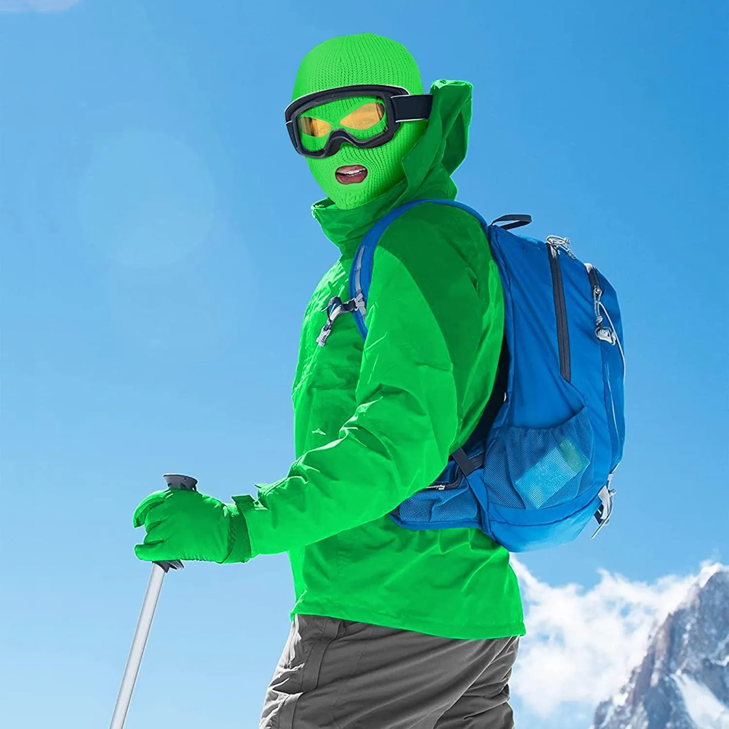 3 Hole Knitted Full Face Ski Mask Winter Balaclava Face Cover for Outdoor Sports