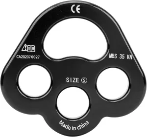 3 Holes Rigging Plate Force Climbing Equipment, Aluminum Alloy Anchor Divider with for Mountain Climbing and Outdoor