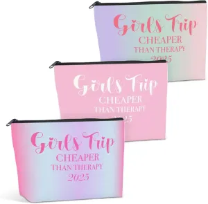 3-in-1 Girls' Trip Favors: Makeup Bag & Weekender for Women's Gifts & Senior Christmas