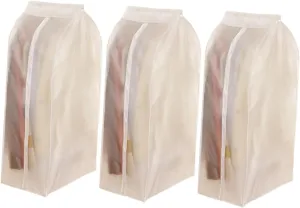 3 Pcs Clothes Cover Bag Clothing Organizer for Travel Storage Bag 60x30x90cm Anti Crease Zipper