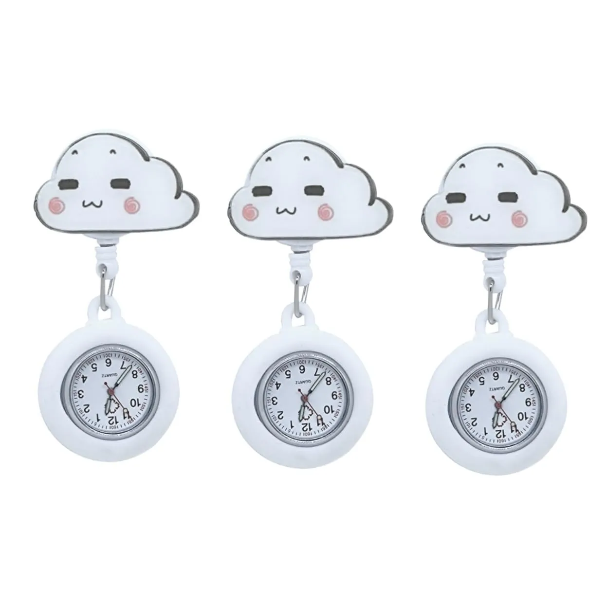 3 Pcs Nurse Pocket Watch Cartoon Nursing Watch Fashion Nurse Watch Creative Nurse Watch Retractable Digital Watch Student Watch Retractable Chest Watch Retractable Nurse Watch/1777