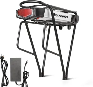 36V 13Ah 48V 20.8Ah Rear Rack Ebike Battery for Max1500W Electric Bicycle Battery Black Luggage Rack 500W 1000W 1500W E-Bikes 48V 20Ah Lithium Battery Black Carrier