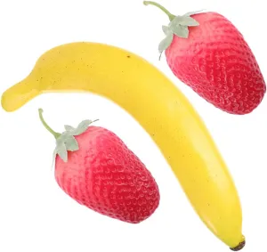 3pcs Sand Hammer Banana Strawberry Children Maracas Musical Sand Shaker Noisemaker Early Education Musical Instruments for Children or Newborn
