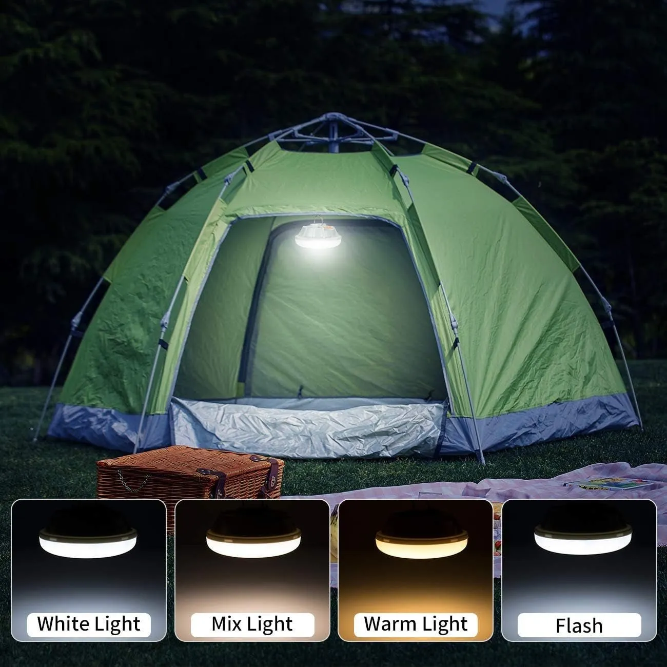 4-Pack Rechargeable Outdoor Flashlights with Battery Charger