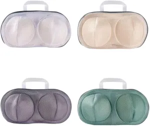 4 PCS Large Bra Washing Bags for Laundry, Lingerie Bag Underwear Brassiere Washing Bags with Zipper for Women Laundry Storage(WHITE1)