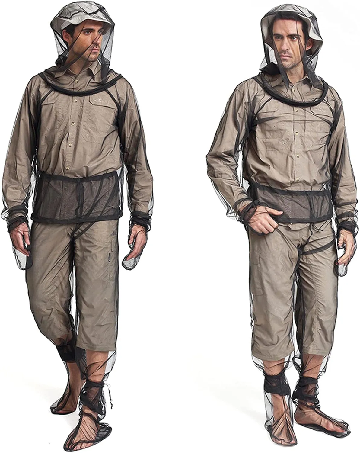 4 Pieces Mosquito Net Suit – Jacket Hood & Pants & Mitts & Socks Sets, Light-Weight & Breathable Mesh Clothing (Small/Medium(1 Pack))