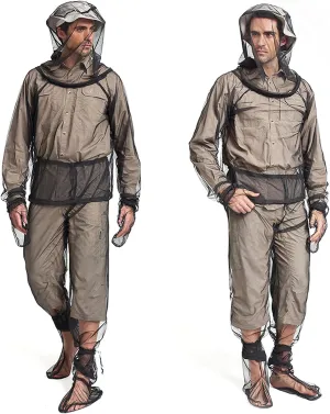 4 Pieces Mosquito Net Suit – Jacket Hood & Pants & Mitts & Socks Sets, Light-Weight & Breathable Mesh Clothing (Small/Medium(1 Pack))
