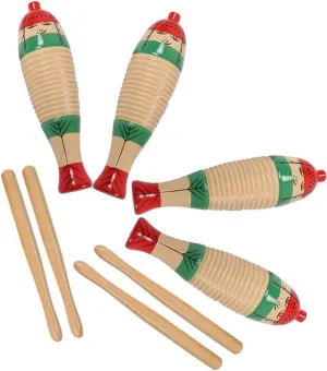 4 Sets Percussion Instruments for Preschool Music Sturdy Abs Block with Rhythm Stick Smooth Surface Lightweight Design for Fun and Learning