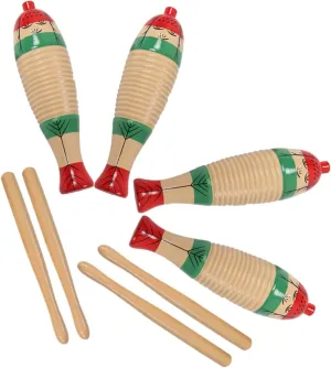 4 Sets Percussion Instruments for with Rhythm Stick for Musical Learning and Development for Home Classroom Use