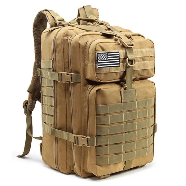 45L Large Capacity Man Army Tactical Backpacks Military Assault Bags Outdoor 3P EDC Molle Pack For Trekking Camping Hunting Bag