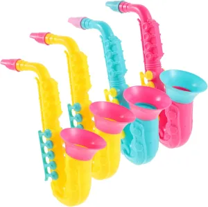 4pcs Educational Saxophone Toy for Boys and Girls Lifelike Musical Instrument for Parties and Learning Safe Design for Boys and Girls
