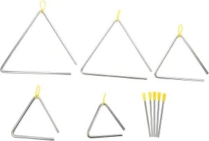 5 Sets Musical Triangle Instrument for Lightweight Percussion Triangle Iron Instruments with Strikers Fun Educational for Music Learning and Creativity