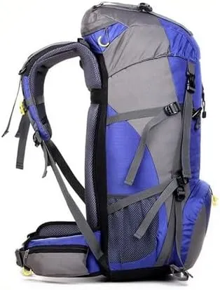 50L Large Camping Backpack,Lightweight Hiking Trekking For Men Women Outdoor Large Capacity Mountaineering Waterproof Bag (Dark blue, 45 5L)