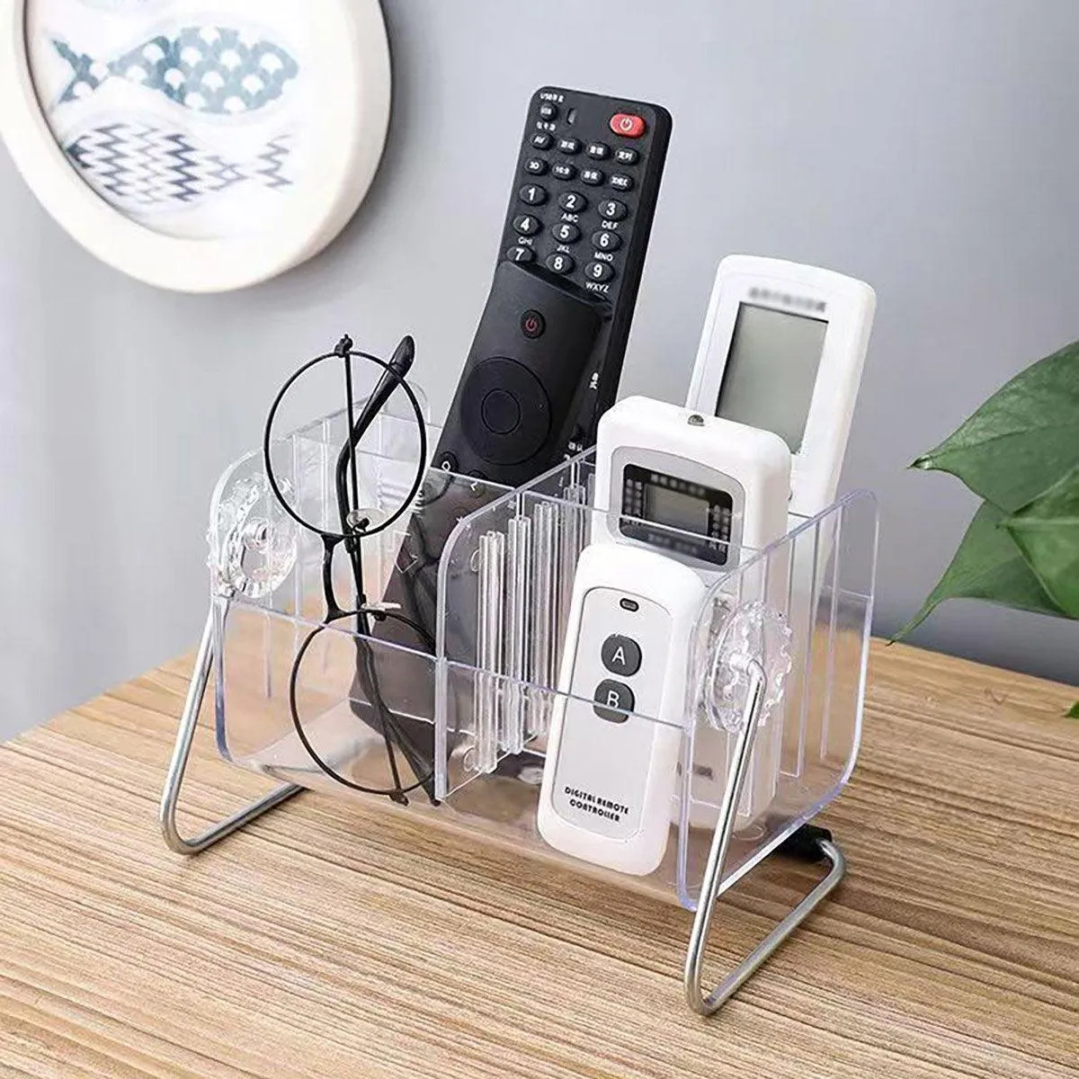 6 Compartment Remote Control Organizer Miscellaneous Shelf Living Room Storage