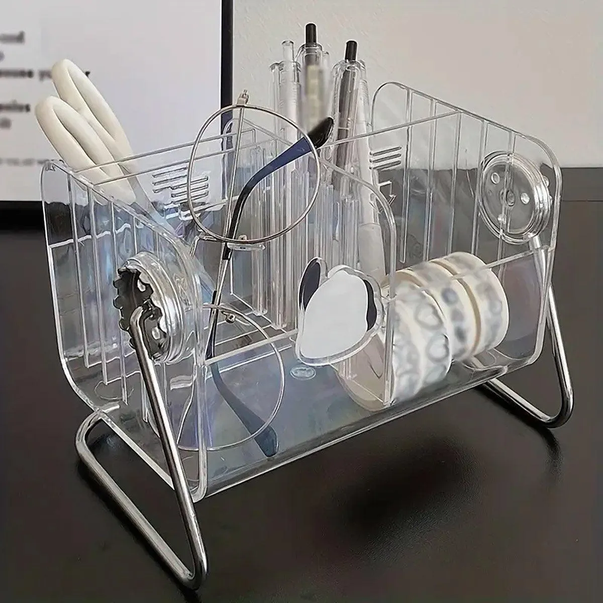 6 Compartment Remote Control Organizer Miscellaneous Shelf Living Room Storage