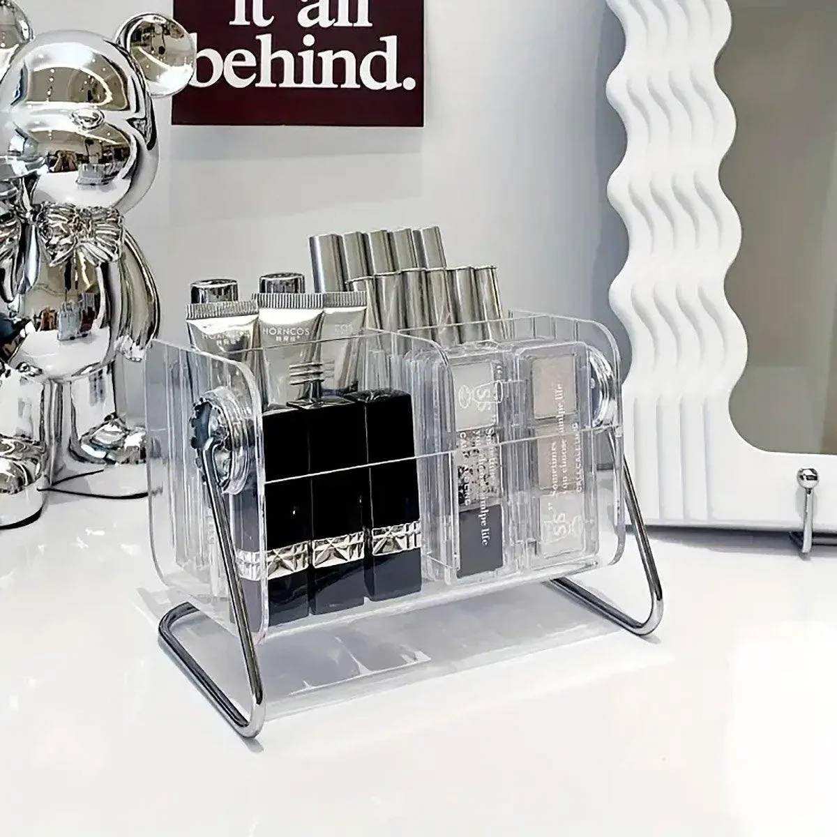 6 Compartment Remote Control Organizer Miscellaneous Shelf Living Room Storage