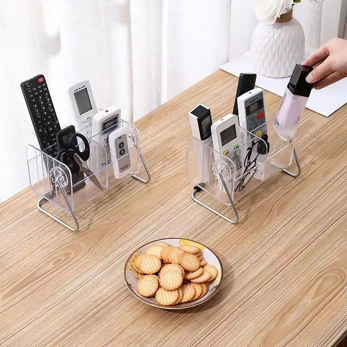 6 Compartment Remote Control Organizer Miscellaneous Shelf Living Room Storage