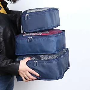 6-in-1 Travel Packing Cubes Sellus Set with Shoe & Laundry Pouches (Polyester)
