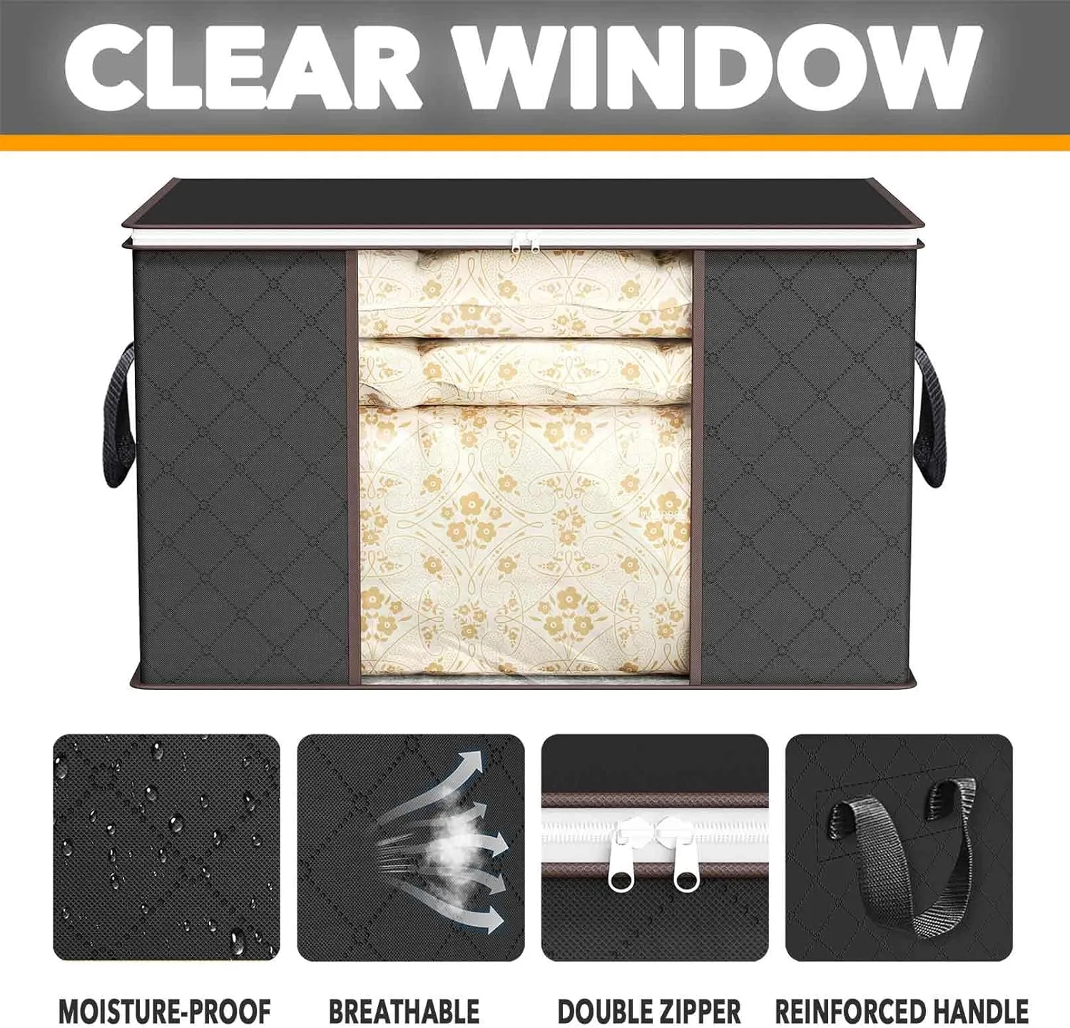 6 Pack 90L Large Storage Bins
