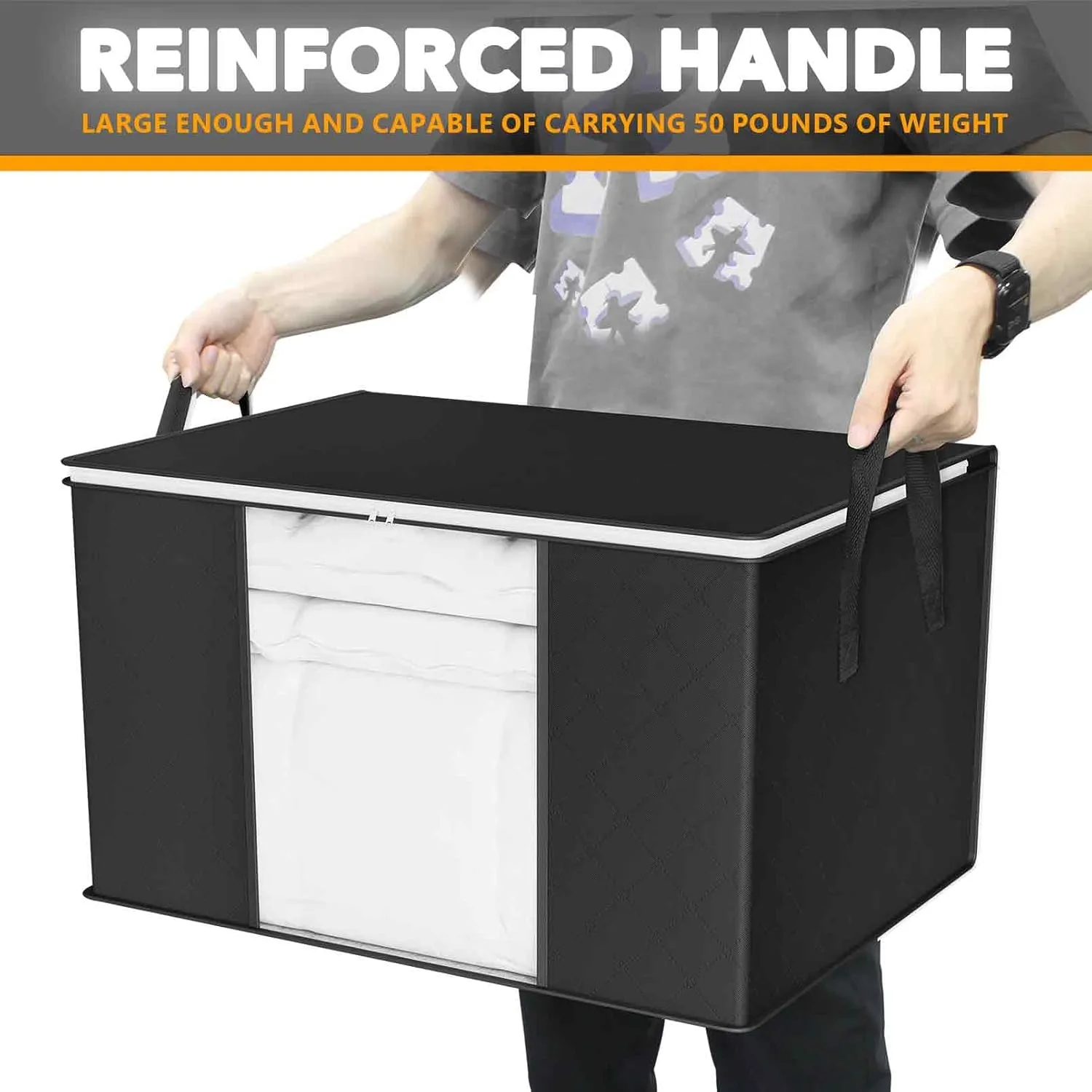 6 Pack 90L Large Storage Bins