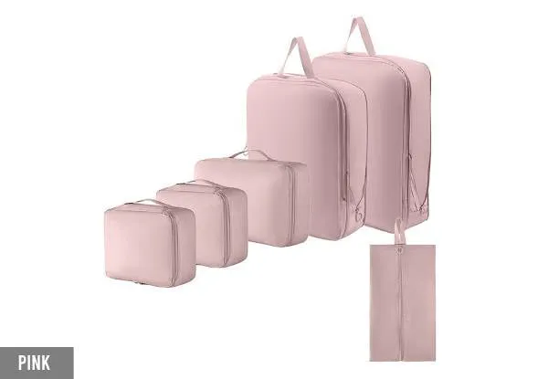 6 Piece Packing Cubes Organiser Bag Set
