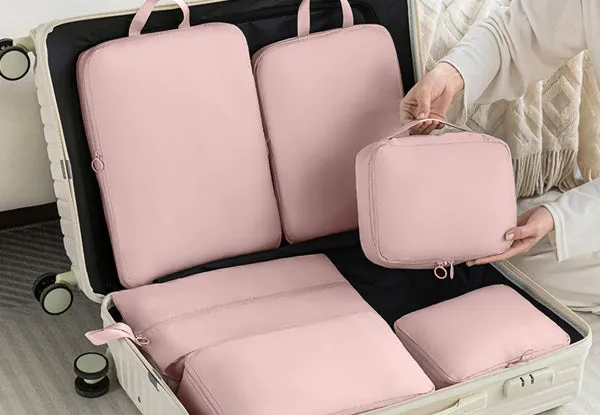 6 Piece Packing Cubes Organiser Bag Set