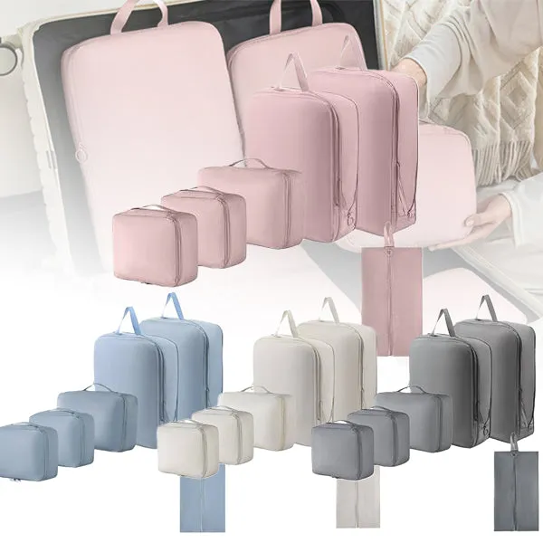 6 Piece Packing Cubes Organiser Bag Set