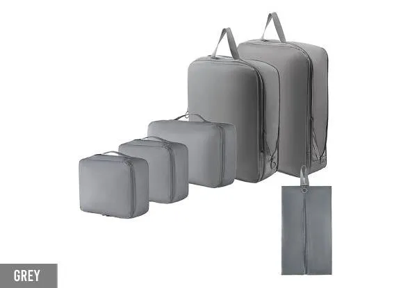 6 Piece Packing Cubes Organiser Bag Set