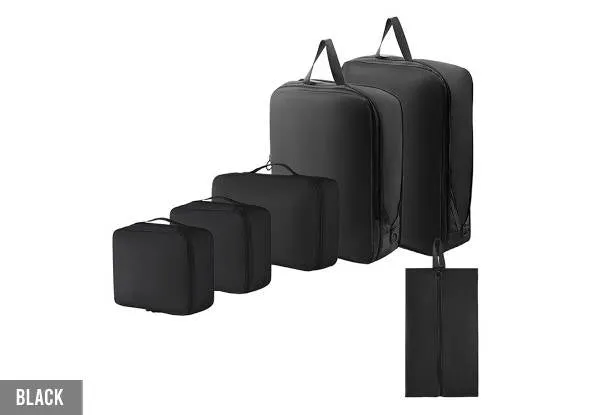 6 Piece Packing Cubes Organiser Bag Set