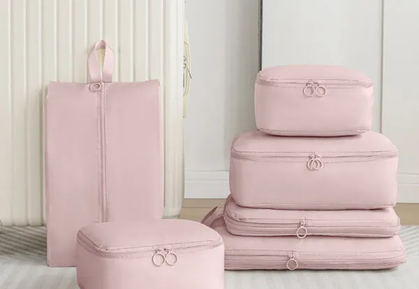 6 Piece Packing Cubes Organiser Bag Set