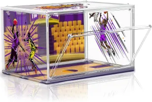 Acrylic Shoe Box Display Transparent Basketball Sneaker Shoe Orgainizer Storage Bins Clear Plastic Stackable Handbag Purse Hats Organizer Containers with Lids, 1Pack Size 14