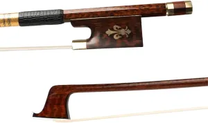 Adult violin bow Fiddle Bow Natural Bow Hair Wood Violin Bow With Wood Fleur-de-lis Frog Gold Mounted