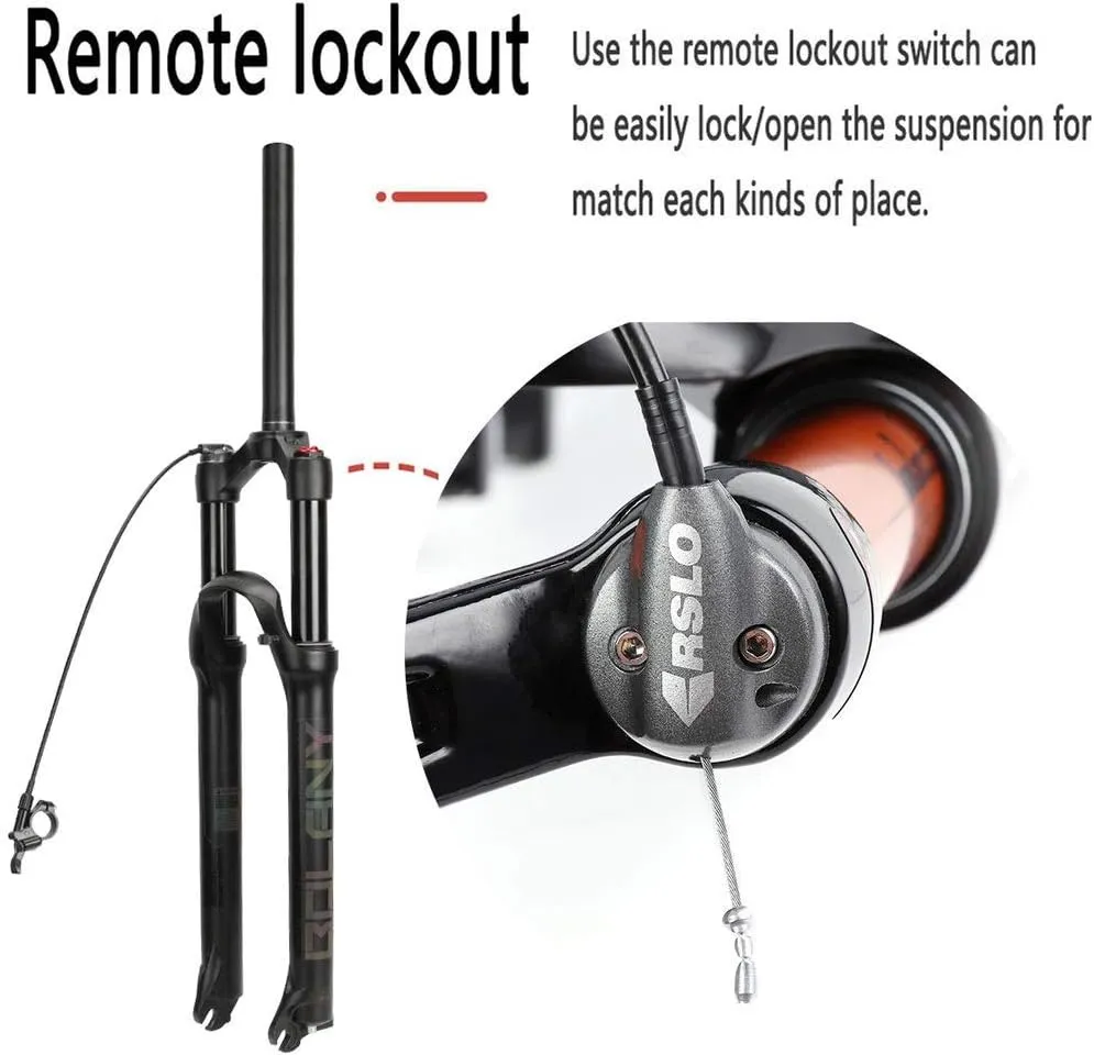 Air Suspension Fork 26/27.5/29 Inch, Rebound Adjust Travel 120mm XC Offroad Mountain Bike Forks QR 9mm