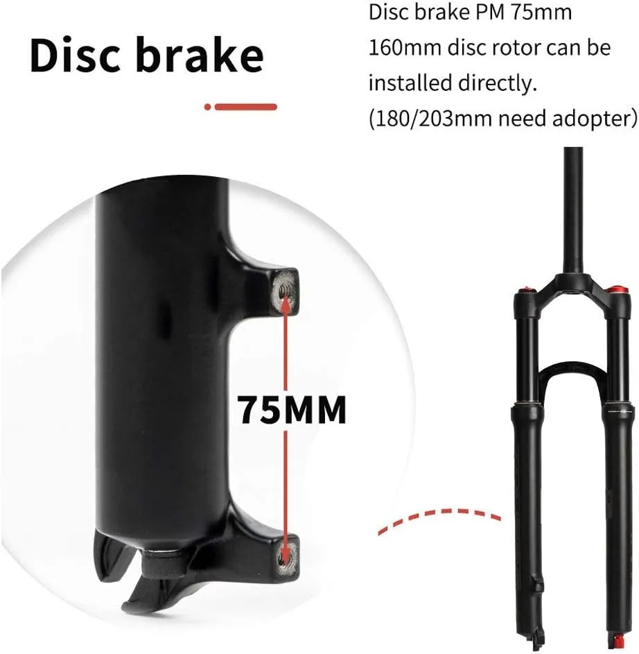 Air Suspension Fork 26/27.5/29 Inch, Rebound Adjust Travel 120mm XC Offroad Mountain Bike Forks QR 9mm