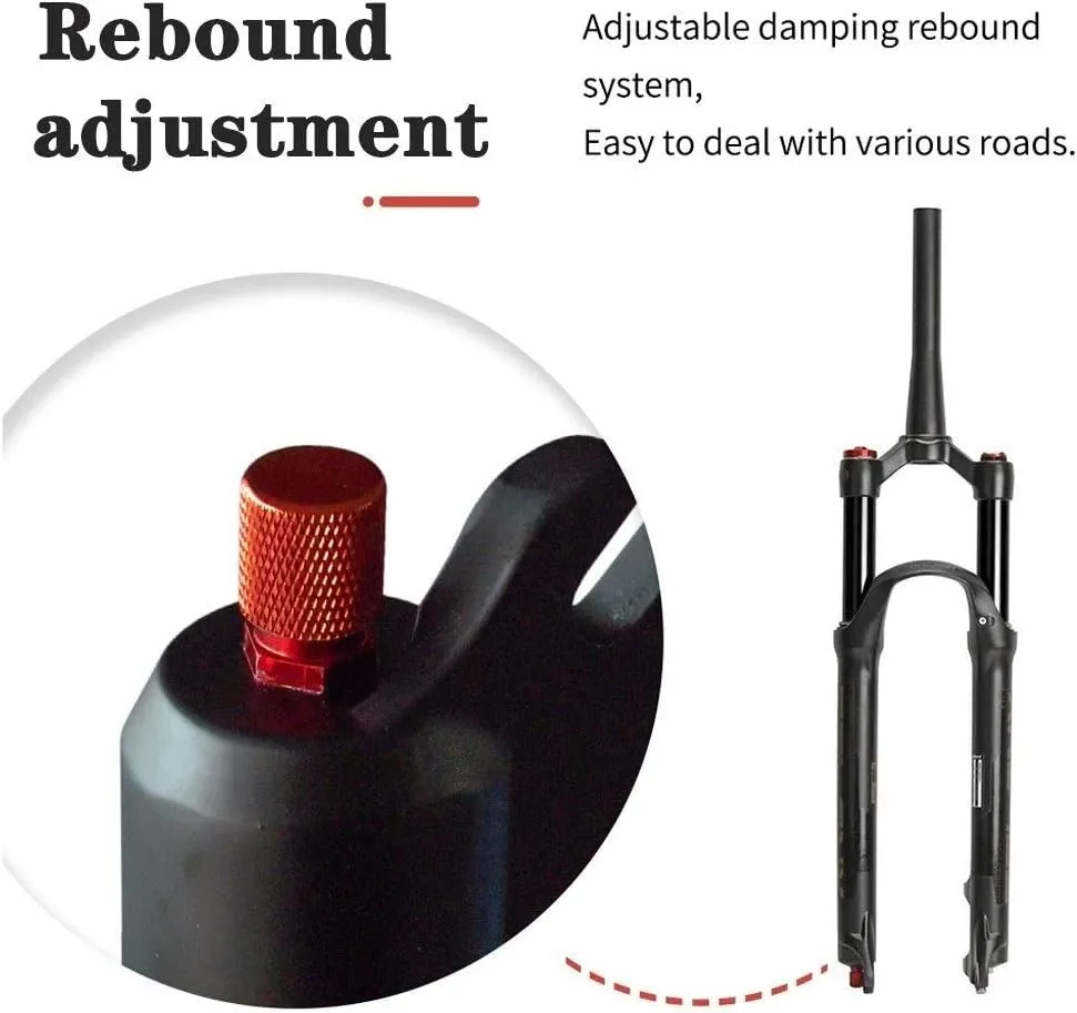 Air Suspension Fork 26/27.5/29 Inch, Rebound Adjust Travel 120mm XC Offroad Mountain Bike Forks QR 9mm
