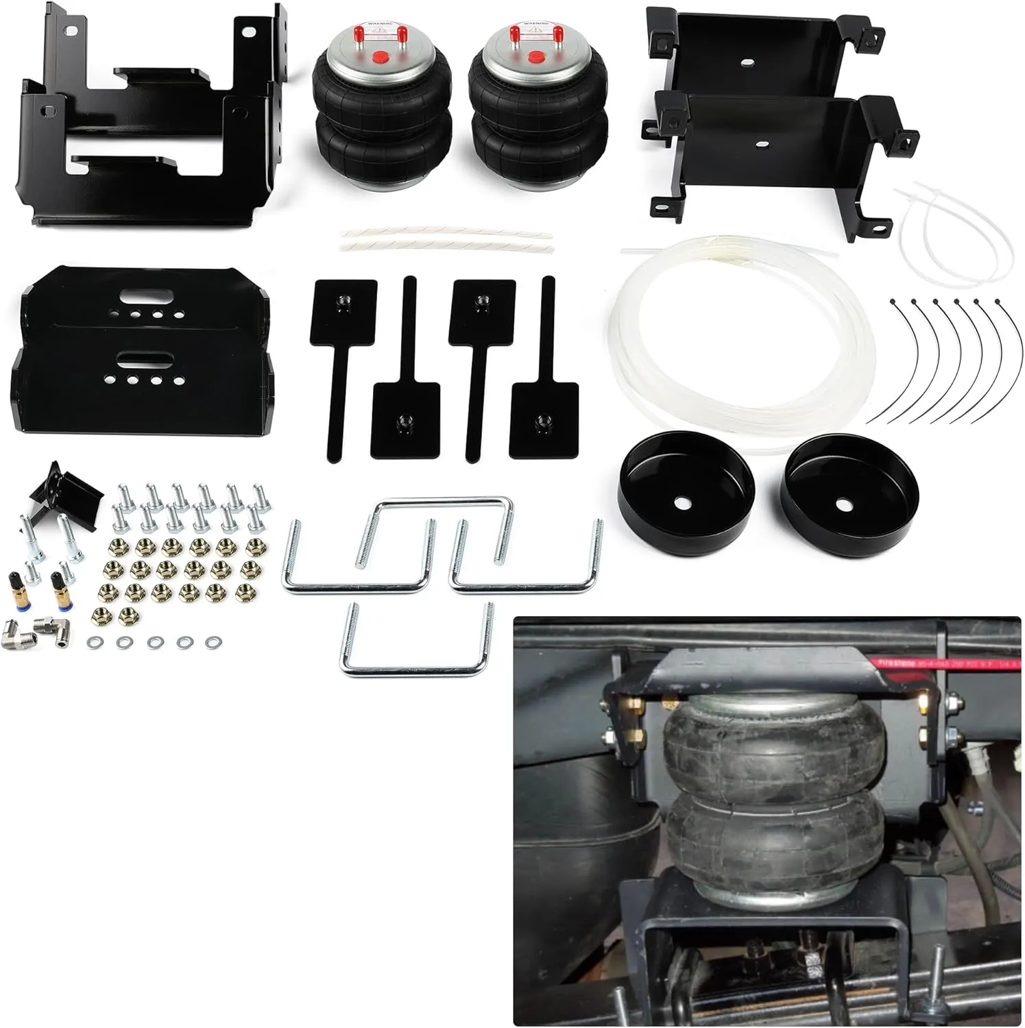 Airbag Suspension Kit for 2015-2025 Ford F150 - Improve Towing Capacity with Rear Helper Springs - Replaces Firestone Ride Rite 2582 - Compatible with 2WD and 4WD - Supports up to 5000 lbs