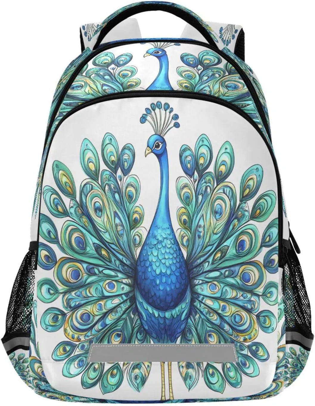 ALAZA Peacock08 Backpacks Travel Laptop Daypack School Book Bag for Men Women Teens Kids