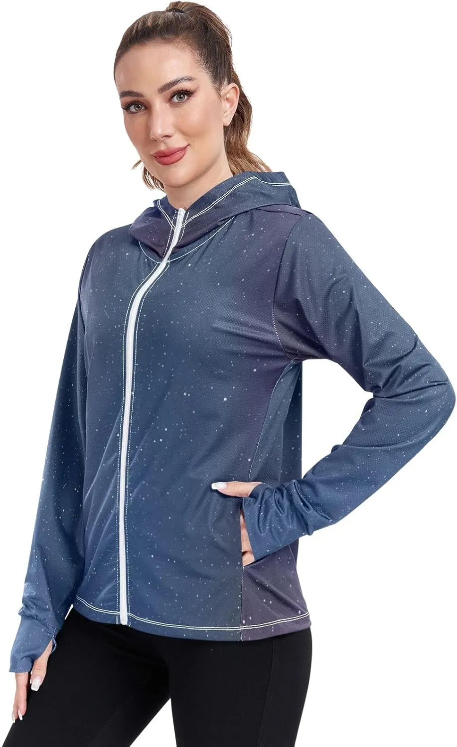Alizarin Crimson Black Gradient Upf Clothing Women, Upf 50  Zip Jacket, Outdoor Jacket (S-XXL)