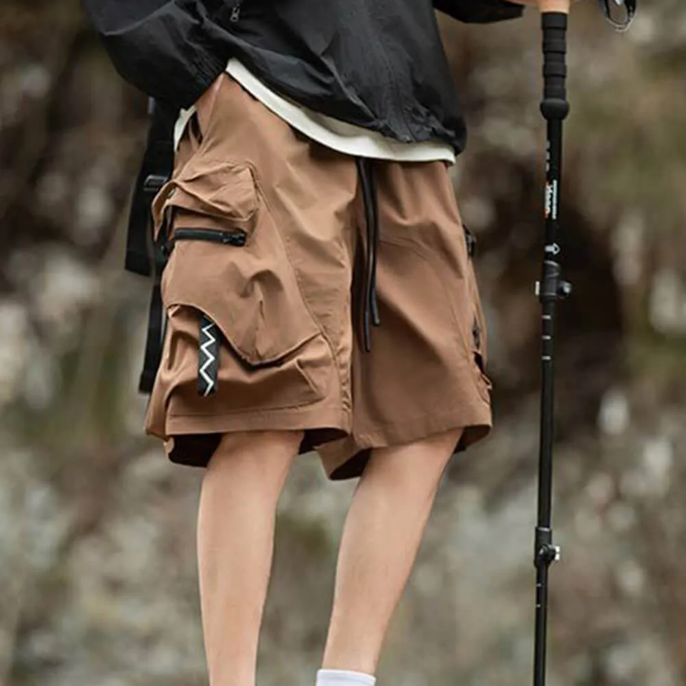 American Functional Style Sports Loose Shorts