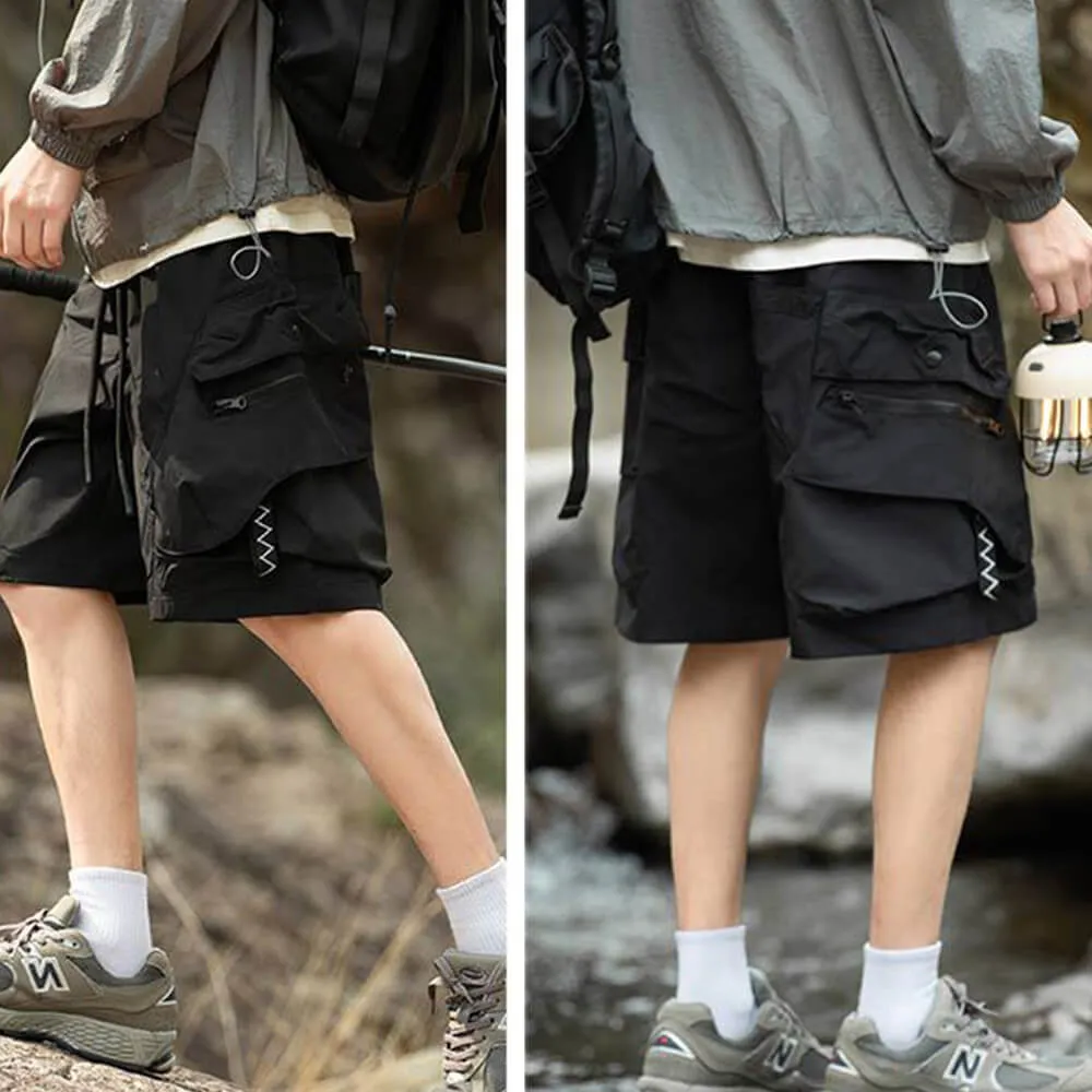 American Functional Style Sports Loose Shorts