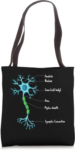 Anatomy Of Neuron Neuroscience Neurologist Neurology Student Tote Bag