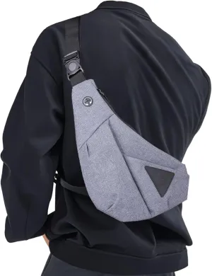 Anti Theft Travel Bag Travel Purses Anti Theft Safe Slim Sling CrossBody Bag Personal Flex Bag for Men Women Grey