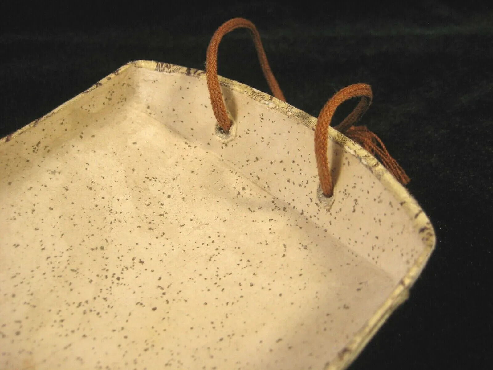 Antique Japanese Shamisen Doukake Side Cover For Dou (Body) Chrysanthemum