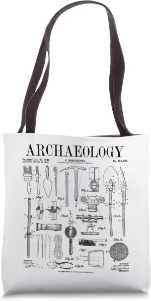 Archaeologist Archaeology Student Field Kit Vintage Patent Tote Bag