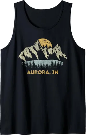 Aurora Indiana Mountain Sunset Sunrise IN Tank Top