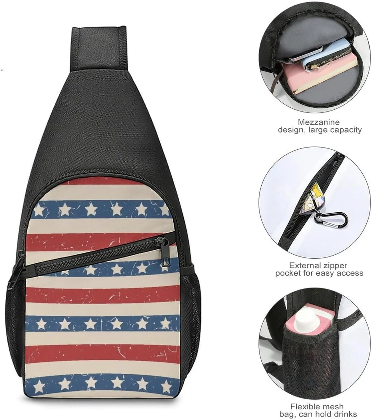 Autism Awareness Watercolor Splatter Simple And Atmospheric Large Capacity Chest Bag