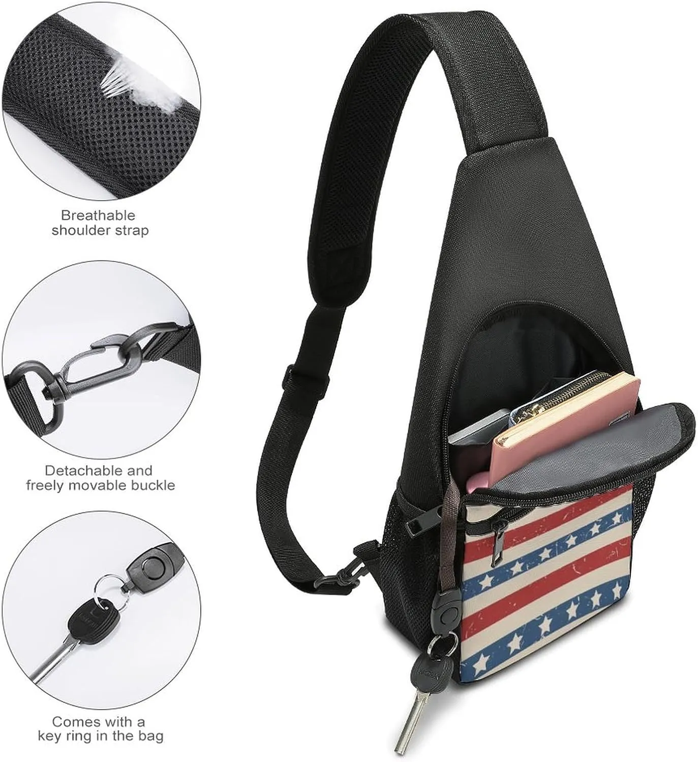 Autism Awareness Watercolor Splatter Simple And Atmospheric Large Capacity Chest Bag