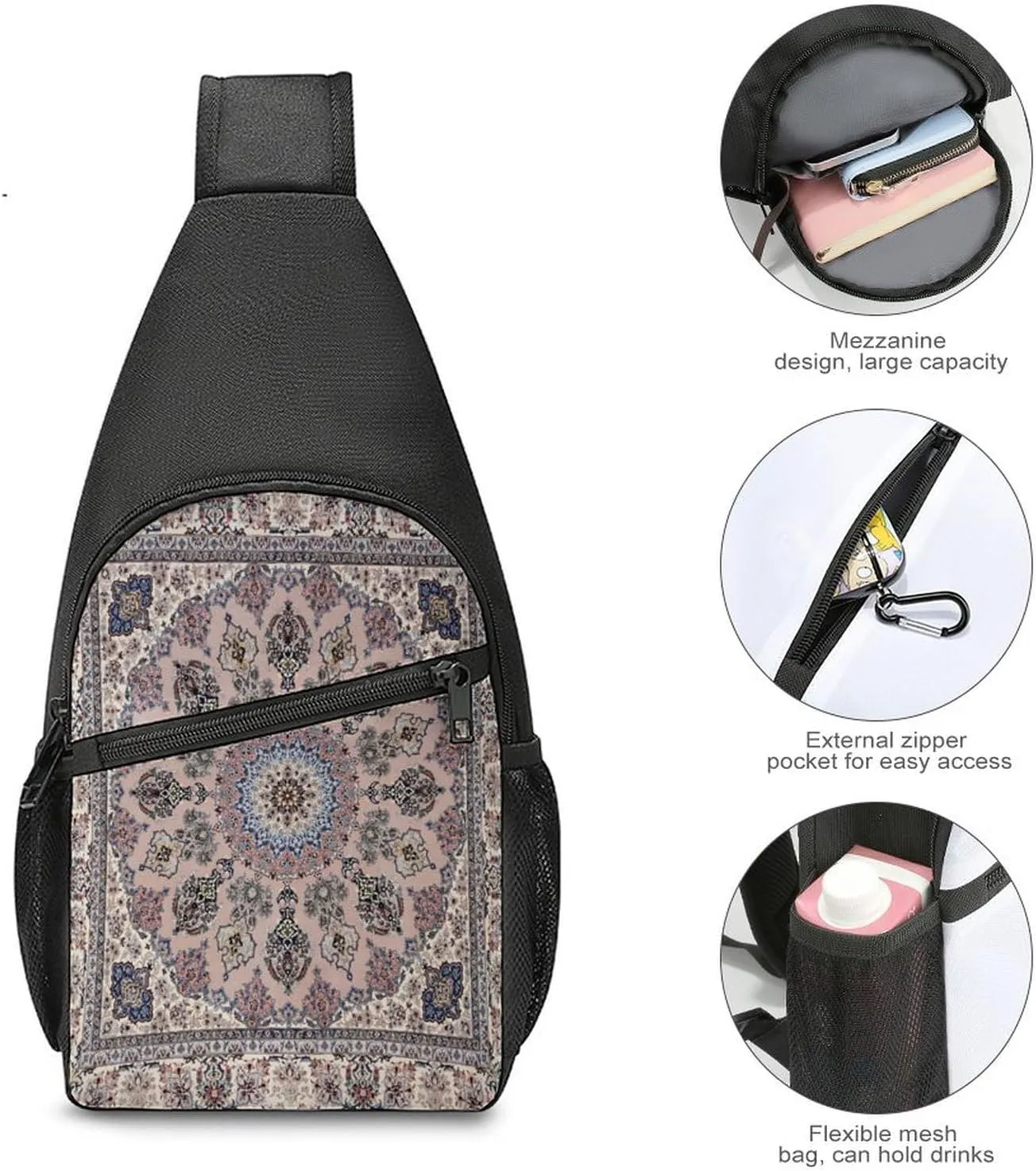 Autism Awareness Watercolor Splatter Simple And Atmospheric Large Capacity Chest Bag